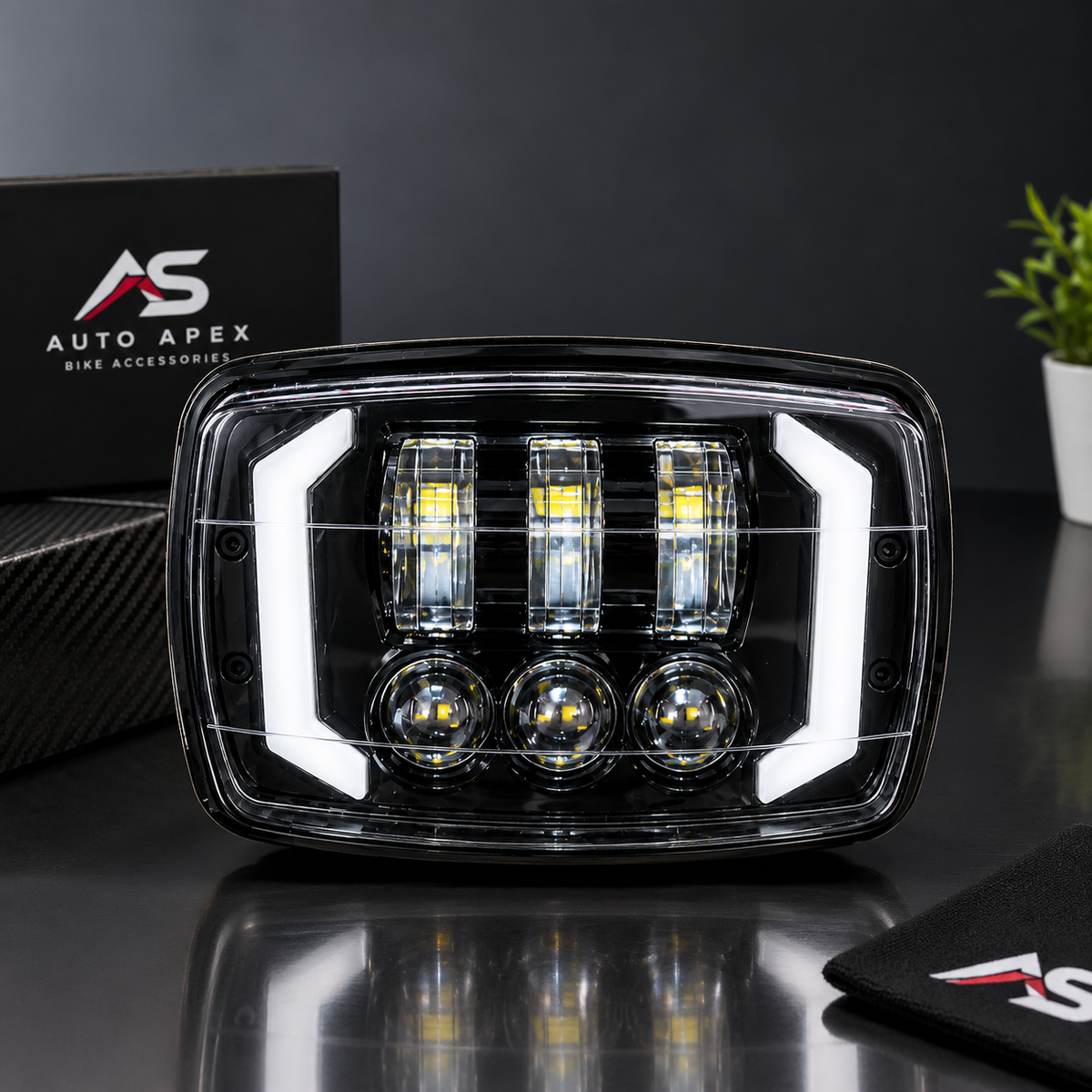 Bright LED illumination Modern, aggressive design Premium black finish Durable construction Ideal for motorcycle customization
